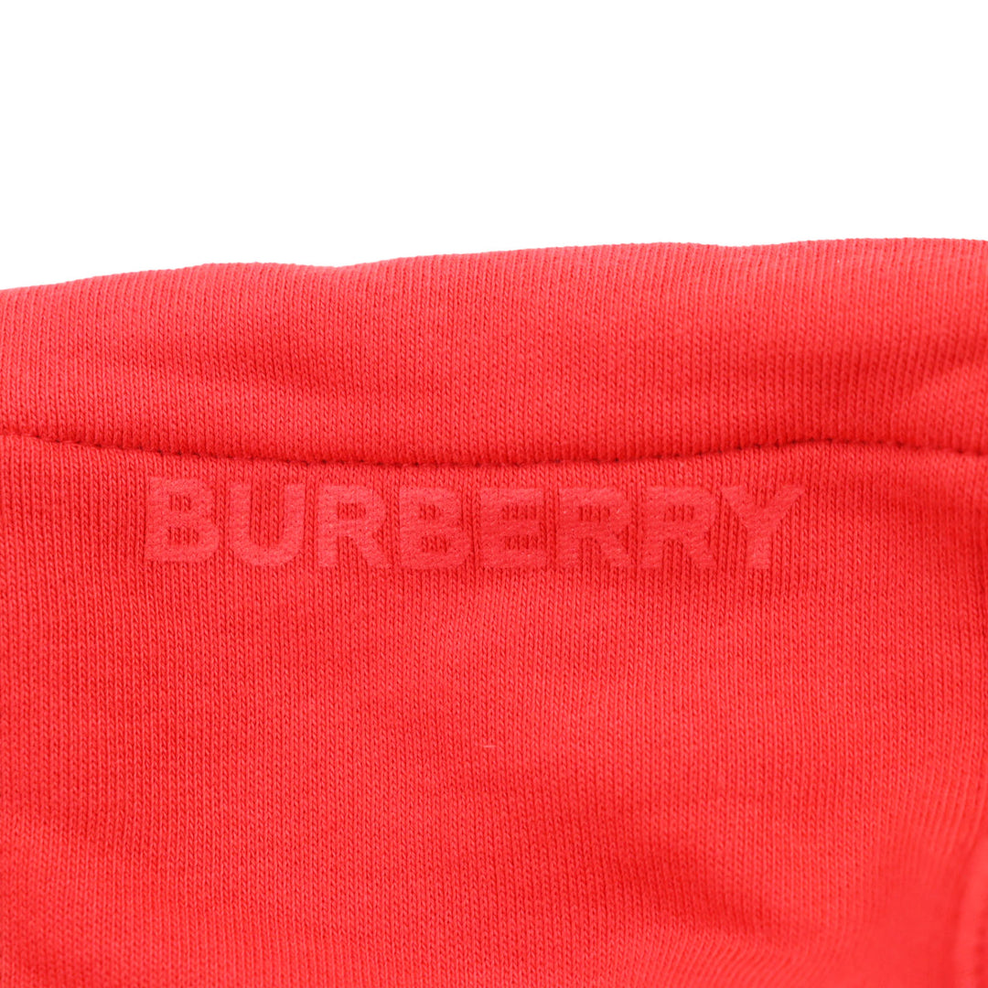 未使用品●BURBERRY バーバリー 21SS 8038129 LOVEプリント オーバーサイズ プルオーバー フーディー パーカー レッド S 正規品 メンズ