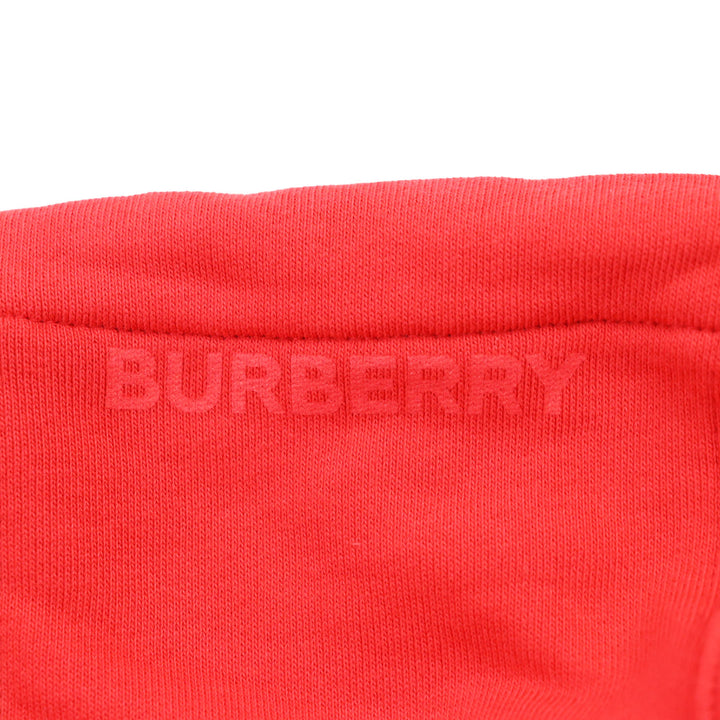 未使用品●BURBERRY バーバリー 21SS 8038129 LOVEプリント オーバーサイズ プルオーバー フーディー パーカー レッド S 正規品 メンズ
