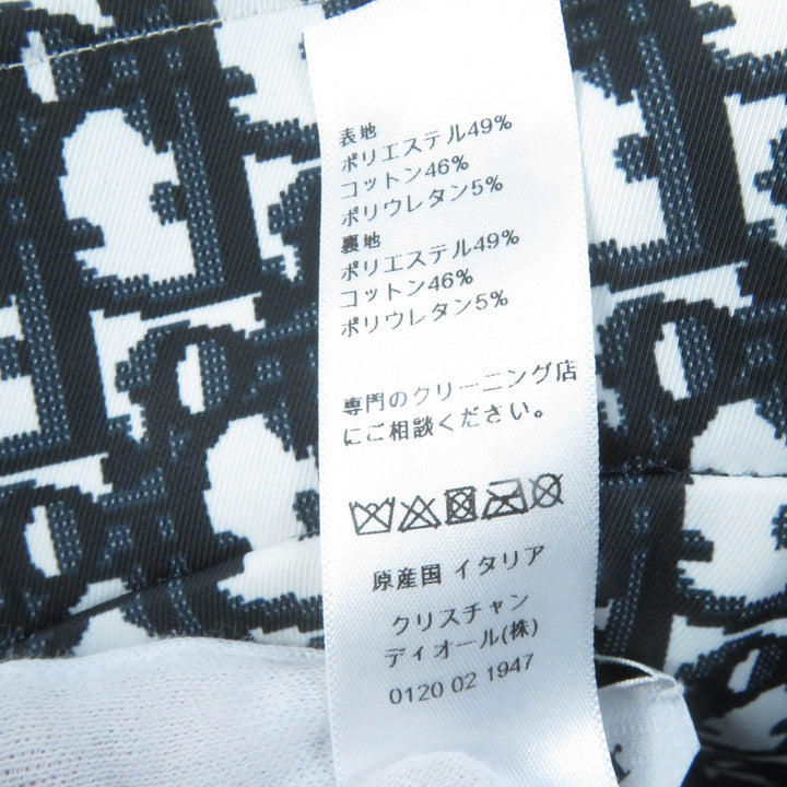 極美品☆Christian Dior クリスチャンディオール 22SS 22VIC923I130 チェック オブリーク バケットハット ネイビー 56 正規品 レディース