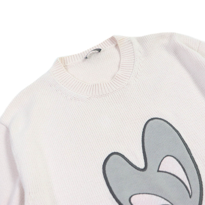 美品□DIOR ディオール オム 21AW 143M656AT294 ケニー・シャーフ ロゴエンブロイダリー 半袖ニット ライトピンク S イタリア製 正規品