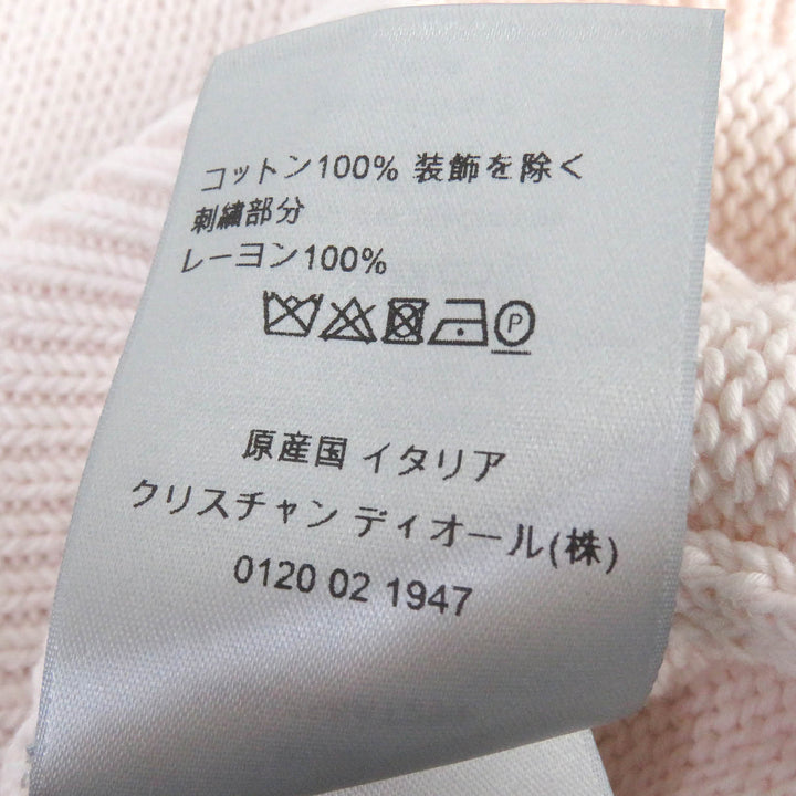 美品□DIOR ディオール オム 21AW 143M656AT294 ケニー・シャーフ ロゴエンブロイダリー 半袖ニット ライトピンク S イタリア製 正規品