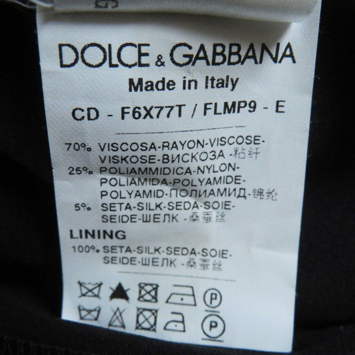 美品◎DOLCE&amp;GABBANA ドルチェ＆ガッバーナ F6X77T／FLMP9-E シルク混 総レース 半袖 ワンピース／ドレス ブラック 36 イタリア製 正規品