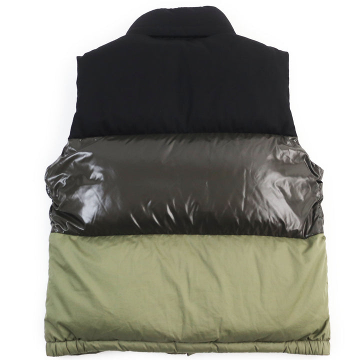 美品●MONCLER モンクレール 2021年製 1A00044 AVEILLAN ロゴワッペン付き 2WAY ダウンジャケット カーキ 2 正規品 メンズ 定価238700円