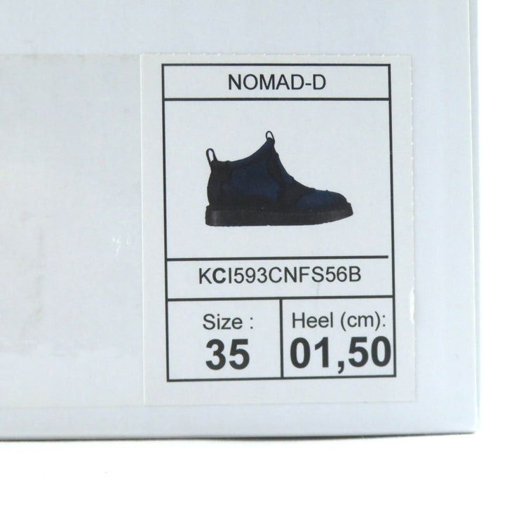 極美品★Christian Dior クリスチャンディオール KCI593CNFS56B NOMAD-D フリンジ カモフラージュ柄 ロゴ入り ショートブーツ 紺 35 箱付
