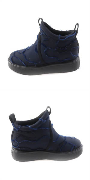 極美品★Christian Dior クリスチャンディオール KCI593CNFS56B NOMAD-D フリンジ カモフラージュ柄 ロゴ入り ショートブーツ 紺 35 箱付