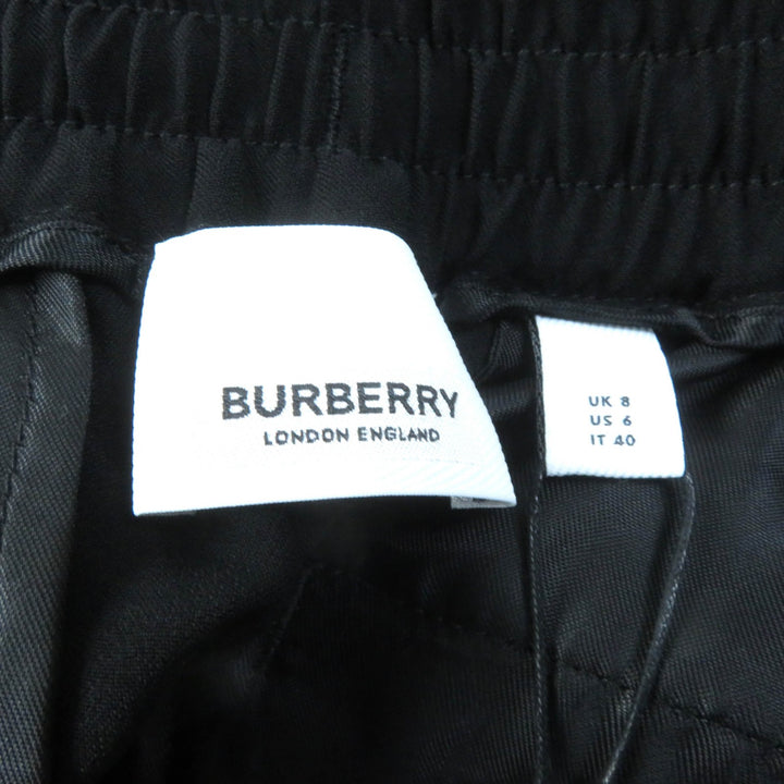 未使用品★BURBERRY バーバリー TBロゴ刺繍入り センタープレス トラックパンツ ボトムス ブラック 40 正規品 レディース