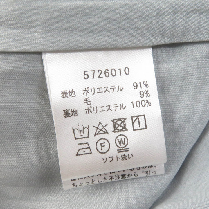 極美品☆Rene ルネ 5726010 デザイン ノースリーブ 膝丈 ドレス ワンピース グレー 36 日本製 正規品 レディース
