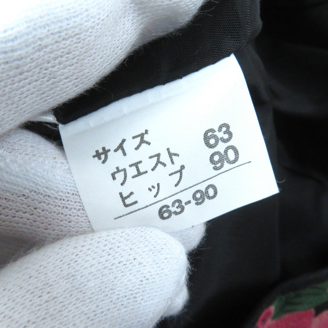 極美△LEONARD FASHION レオナール ファッション シルク ウール ペイズリー 花柄 ノーカラージャケット タイトスカート セットアップ 9AR