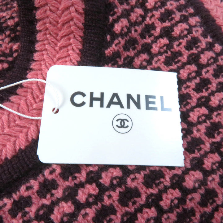 未使用品★CHANEL シャネル P75435K10790 カシミヤ100％ ココマークボタン付 ノースリーブ 膝丈 ニット ワンピース 36 正規品 レディース