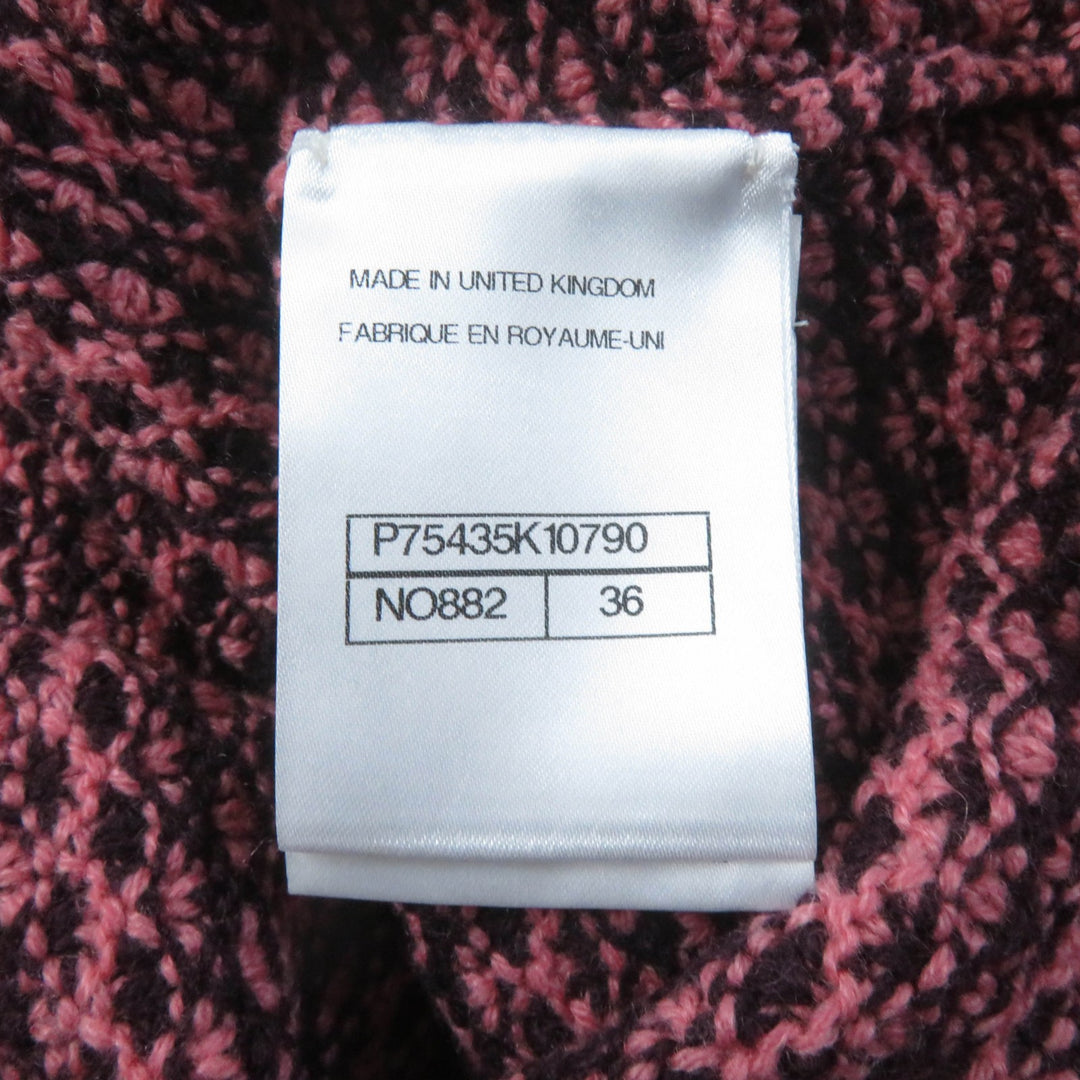 未使用品★CHANEL シャネル P75435K10790 カシミヤ100％ ココマークボタン付 ノースリーブ 膝丈 ニット ワンピース 36 正規品 レディース