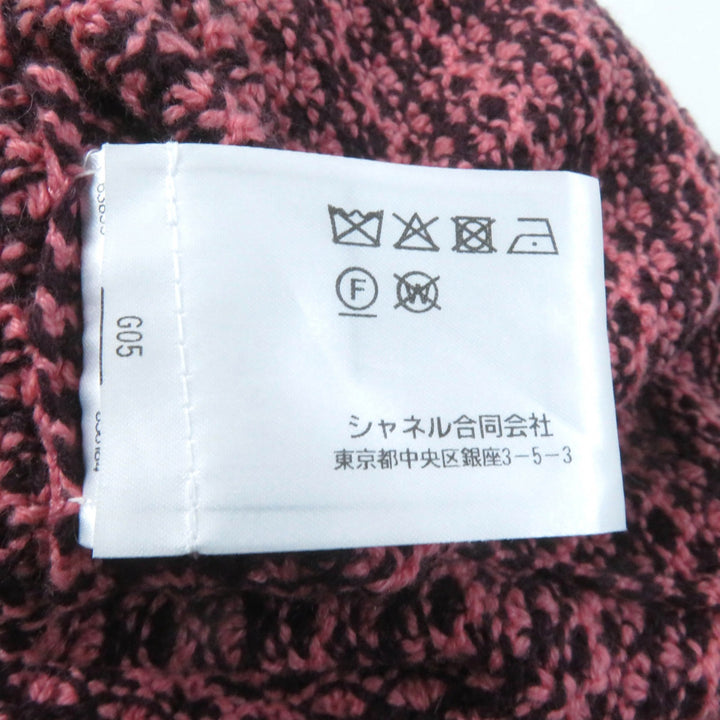 未使用品★CHANEL シャネル P75435K10790 カシミヤ100％ ココマークボタン付 ノースリーブ 膝丈 ニット ワンピース 36 正規品 レディース