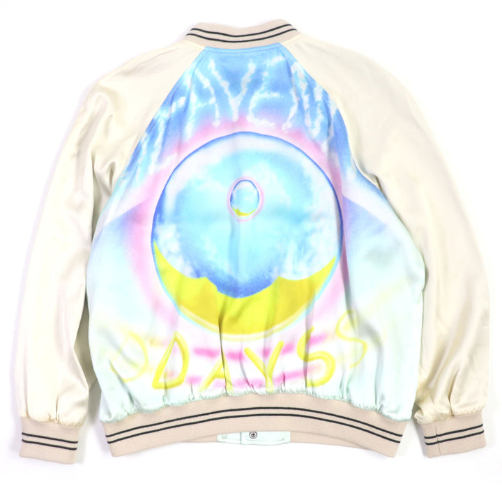 極美品▼CELINE セリーヌ 2V28H353Q Teddy Jacket With Satin Artist Print テディスーベニアジャケット スタジャン 50 正規品 メンズ