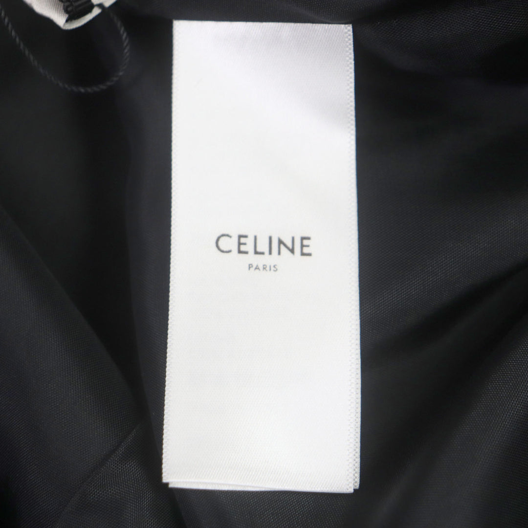 極美品▼CELINE セリーヌ 2V28H353Q Teddy Jacket With Satin Artist Print テディスーベニアジャケット スタジャン 50 正規品 メンズ