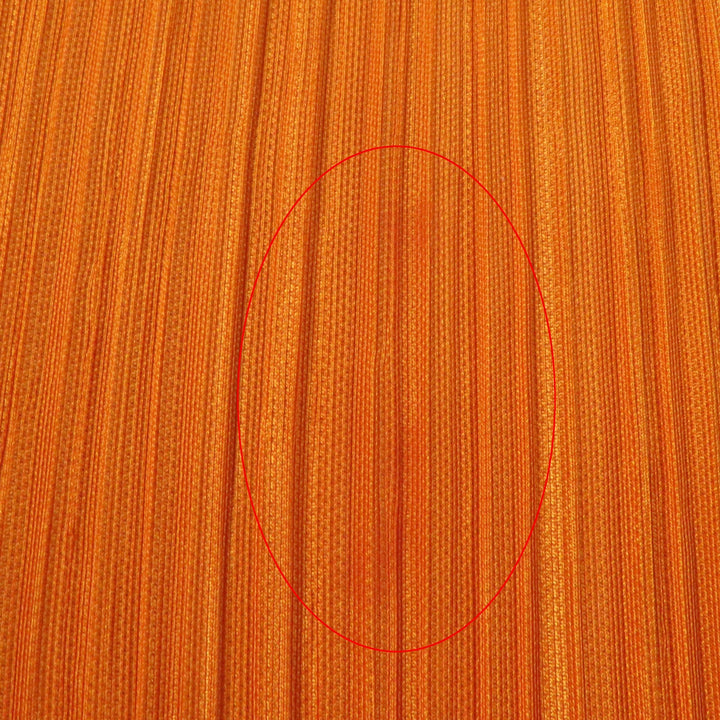 美品★PLEATS PLEASE プリーツプリーズ イッセイミヤケ PP81-JH403 半袖 膝丈 フレア ワンピース オレンジ 3 日本製 正規品 レディース
