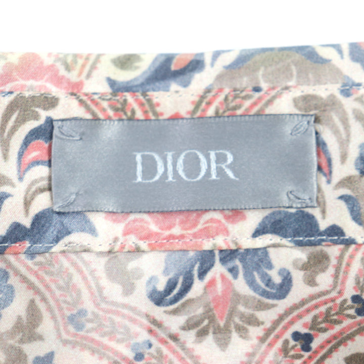 極美品▼DIOR ディオール オム 21SS 183C511A5135 アモアコ・ボアフォ シルク 総柄 ロングスリーブ 長袖シャツ ピンク 43 正規品 メンズ