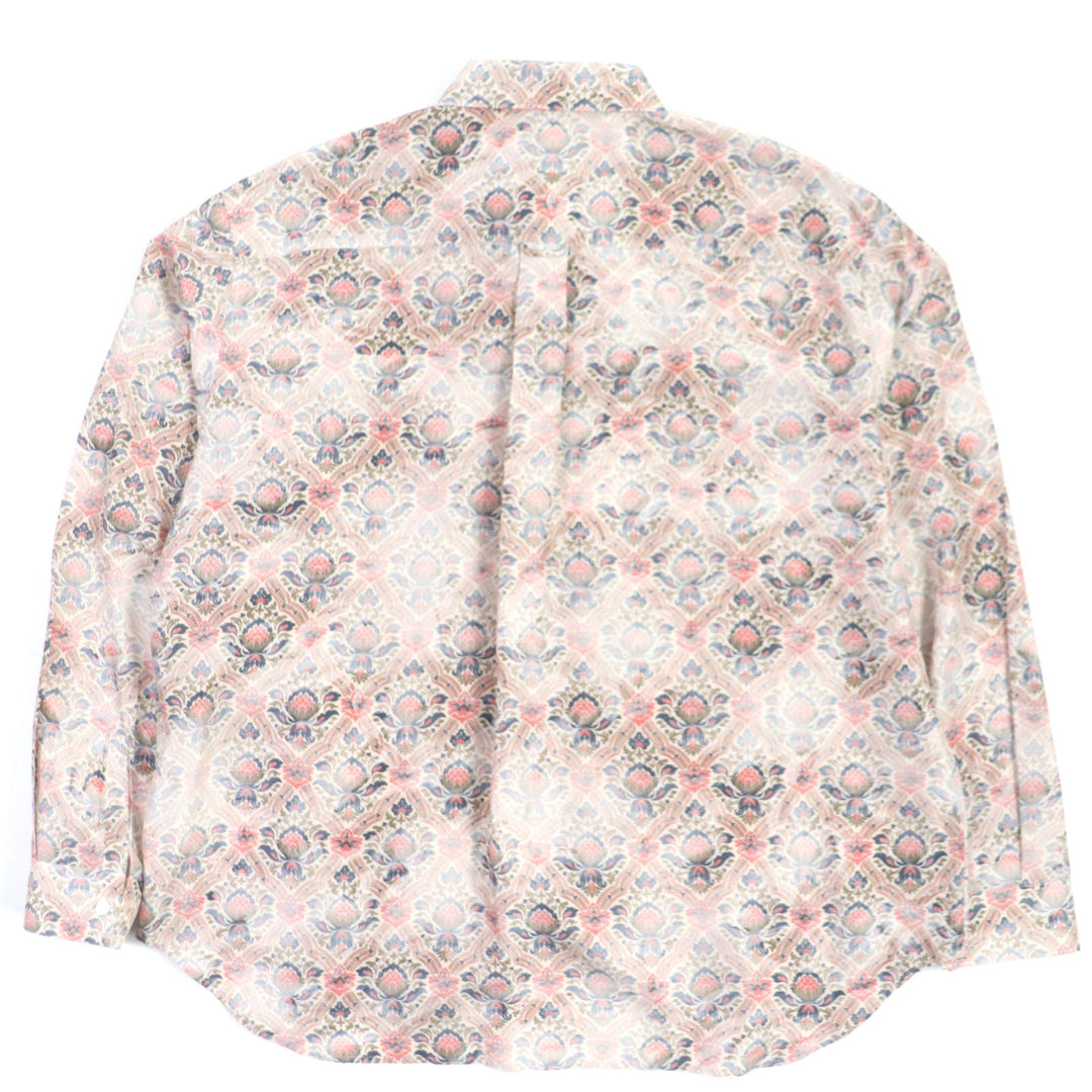 極美品▼DIOR ディオール オム 21SS 183C511A5135 アモアコ・ボアフォ シルク 総柄 ロングスリーブ 長袖シャツ ピンク 43 正規品 メンズ
