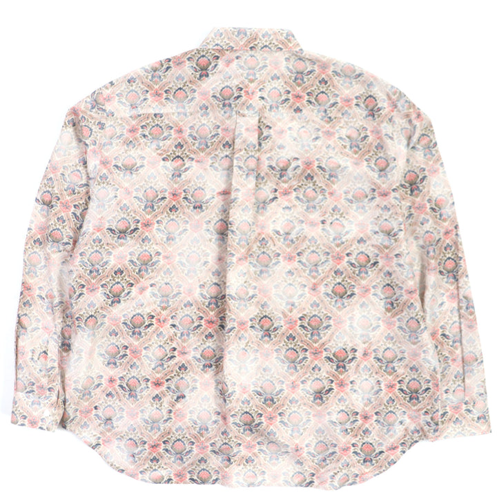 極美品▼DIOR ディオール オム 21SS 183C511A5135 アモアコ・ボアフォ シルク 総柄 ロングスリーブ 長袖シャツ ピンク 43 正規品 メンズ