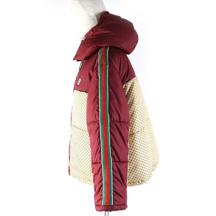 未使用品△GUCCI グッチ 21-22AW 663279 GGパラシュートナイロン GGマーモントワッペン ウェブライン パデットジャケット 38 正規品