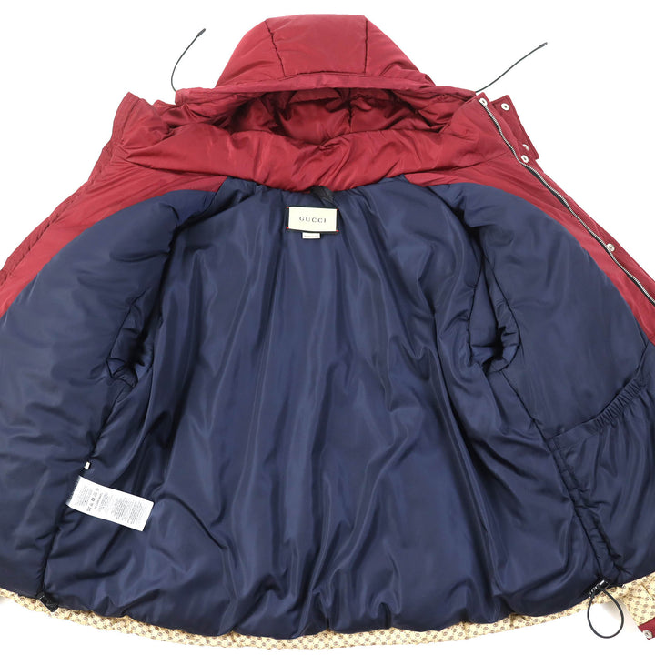未使用品△GUCCI グッチ 21-22AW 663279 GGパラシュートナイロン GGマーモントワッペン ウェブライン パデットジャケット 38 正規品