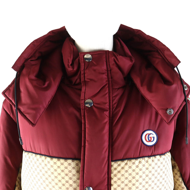 未使用品△GUCCI グッチ 21-22AW 663279 GGパラシュートナイロン GGマーモントワッペン ウェブライン パデットジャケット 38 正規品