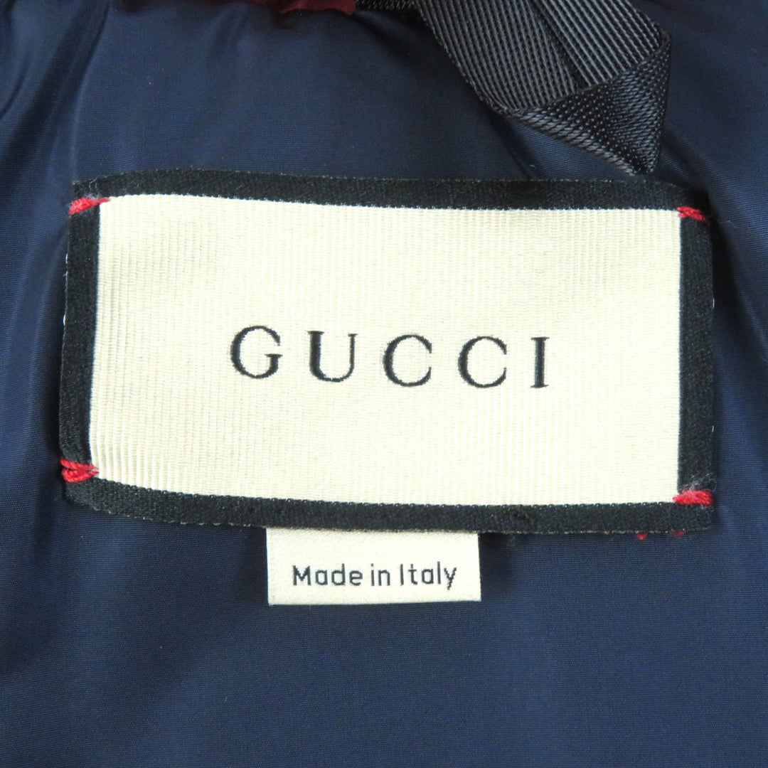 未使用品△GUCCI グッチ 21-22AW 663279 GGパラシュートナイロン GGマーモントワッペン ウェブライン パデットジャケット 38 正規品