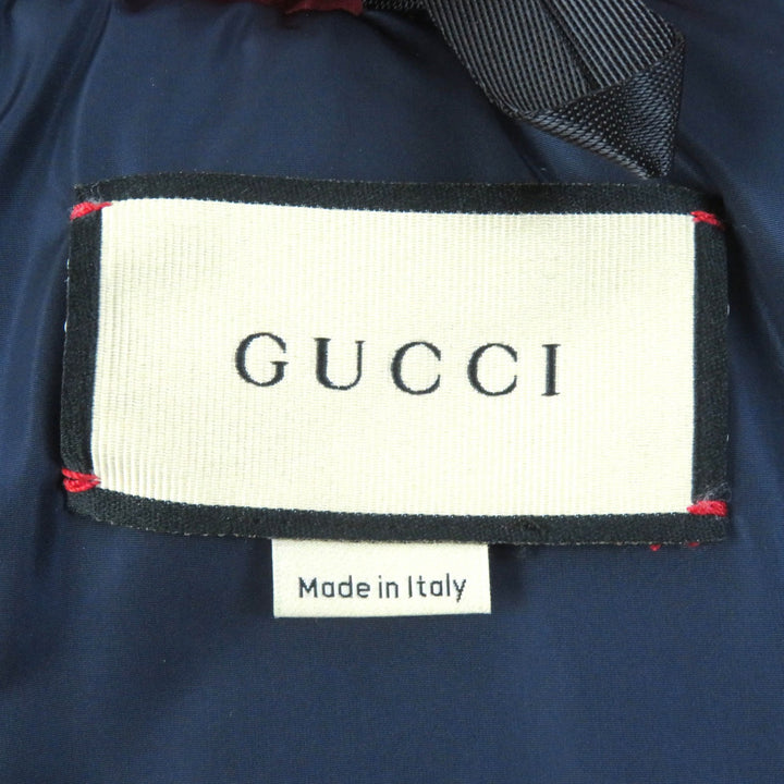 未使用品△GUCCI グッチ 21-22AW 663279 GGパラシュートナイロン GGマーモントワッペン ウェブライン パデットジャケット 38 正規品