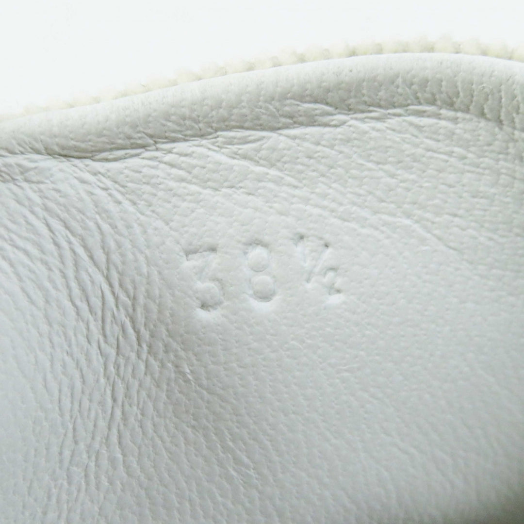 極美品◎HERMES エルメス 222189Z DEEP ディープ コーデュロイ スウェードレザー スニーカー ベージュ ホワイト 38.5 伊製 レディース