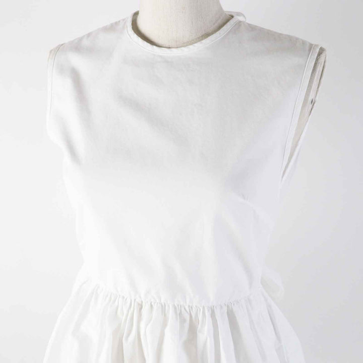 美品◎CECILIE BAHNSEN セシリーバンセン 1577-343-8031 SS20-00107 EA TOP コットン ノースリーブ トップス ホワイト XS/S 正規品