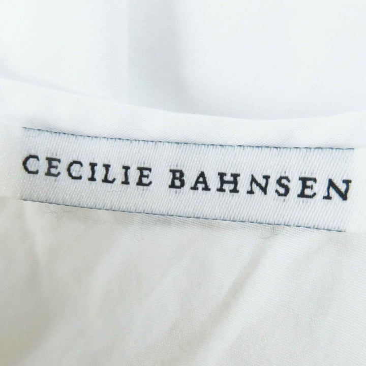 美品◎CECILIE BAHNSEN セシリーバンセン 1577-343-8031 SS20-00107 EA TOP コットン ノースリーブ トップス ホワイト XS/S 正規品