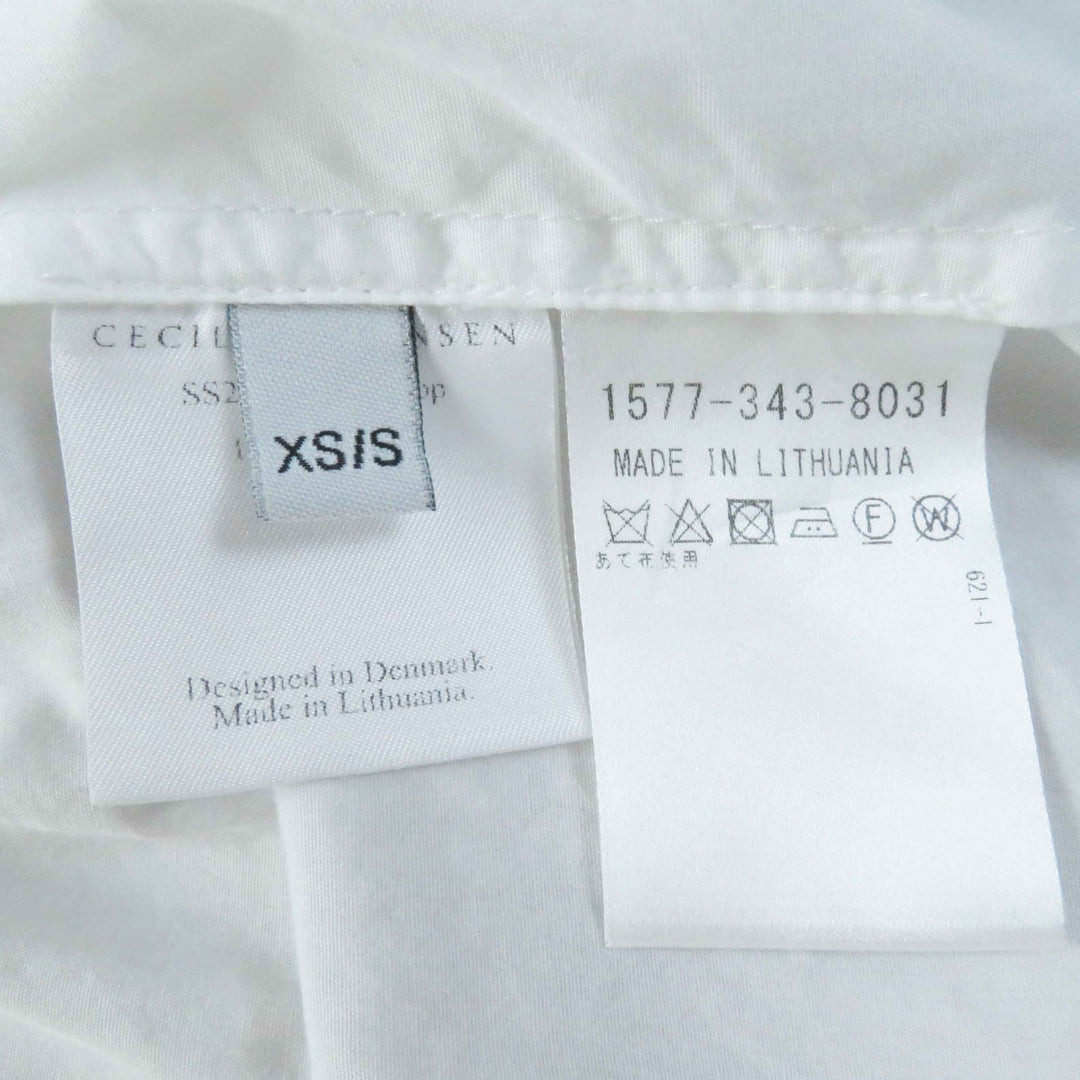 美品◎CECILIE BAHNSEN セシリーバンセン 1577-343-8031 SS20-00107 EA TOP コットン ノースリーブ トップス ホワイト XS/S 正規品