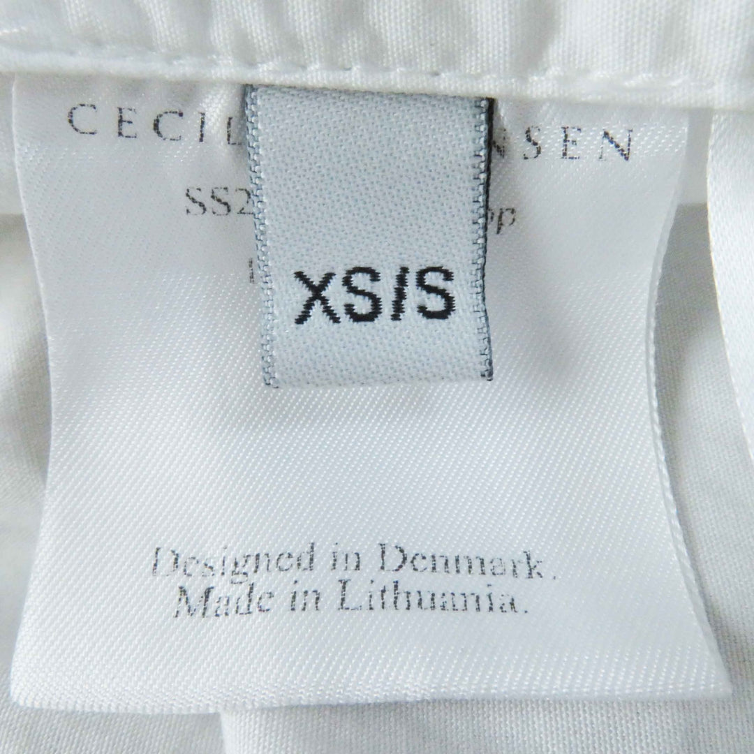 美品◎CECILIE BAHNSEN セシリーバンセン 1577-343-8031 SS20-00107 EA TOP コットン ノースリーブ トップス ホワイト XS/S 正規品