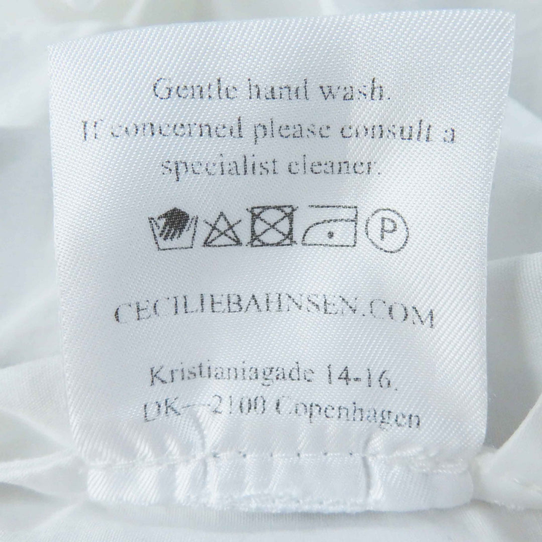 美品◎CECILIE BAHNSEN セシリーバンセン 1577-343-8031 SS20-00107 EA TOP コットン ノースリーブ トップス ホワイト XS/S 正規品