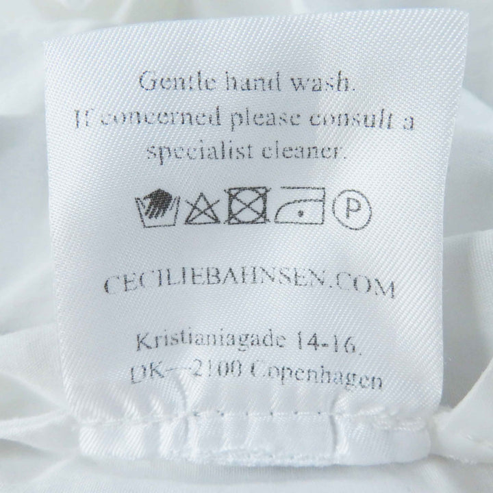 美品◎CECILIE BAHNSEN セシリーバンセン 1577-343-8031 SS20-00107 EA TOP コットン ノースリーブ トップス ホワイト XS/S 正規品