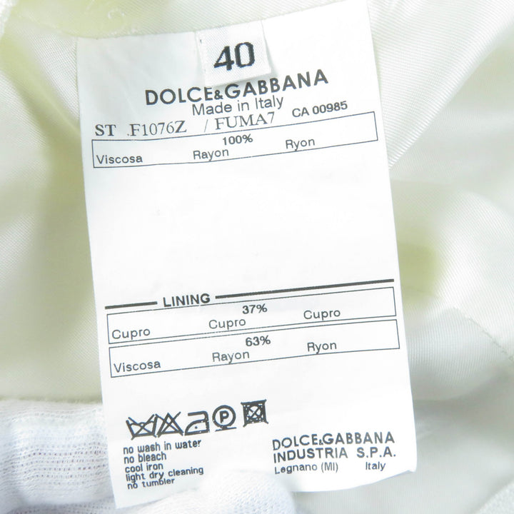 未使用品☆DOLCE&amp;GABBANA ドルチェ＆ガッバーナ ロゴボタン・袖ストーン付 ジャケット アイボリー 40 イタリア製 正規品 レディース