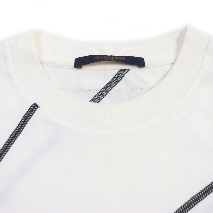 極美品▼LOUIS VUITTON ルイヴィトン NBA エヌビーエー HKY22W エンブロイダリーディテール クルーネック 半袖Ｔシャツ S 正規品 メンズ