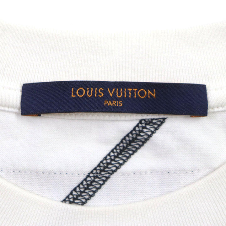 極美品▼LOUIS VUITTON ルイヴィトン NBA エヌビーエー HKY22W エンブロイダリーディテール クルーネック 半袖Ｔシャツ S 正規品 メンズ