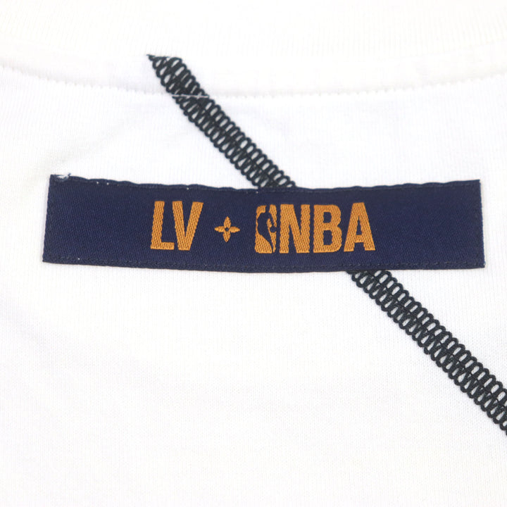 極美品▼LOUIS VUITTON ルイヴィトン NBA エヌビーエー HKY22W エンブロイダリーディテール クルーネック 半袖Ｔシャツ S 正規品 メンズ