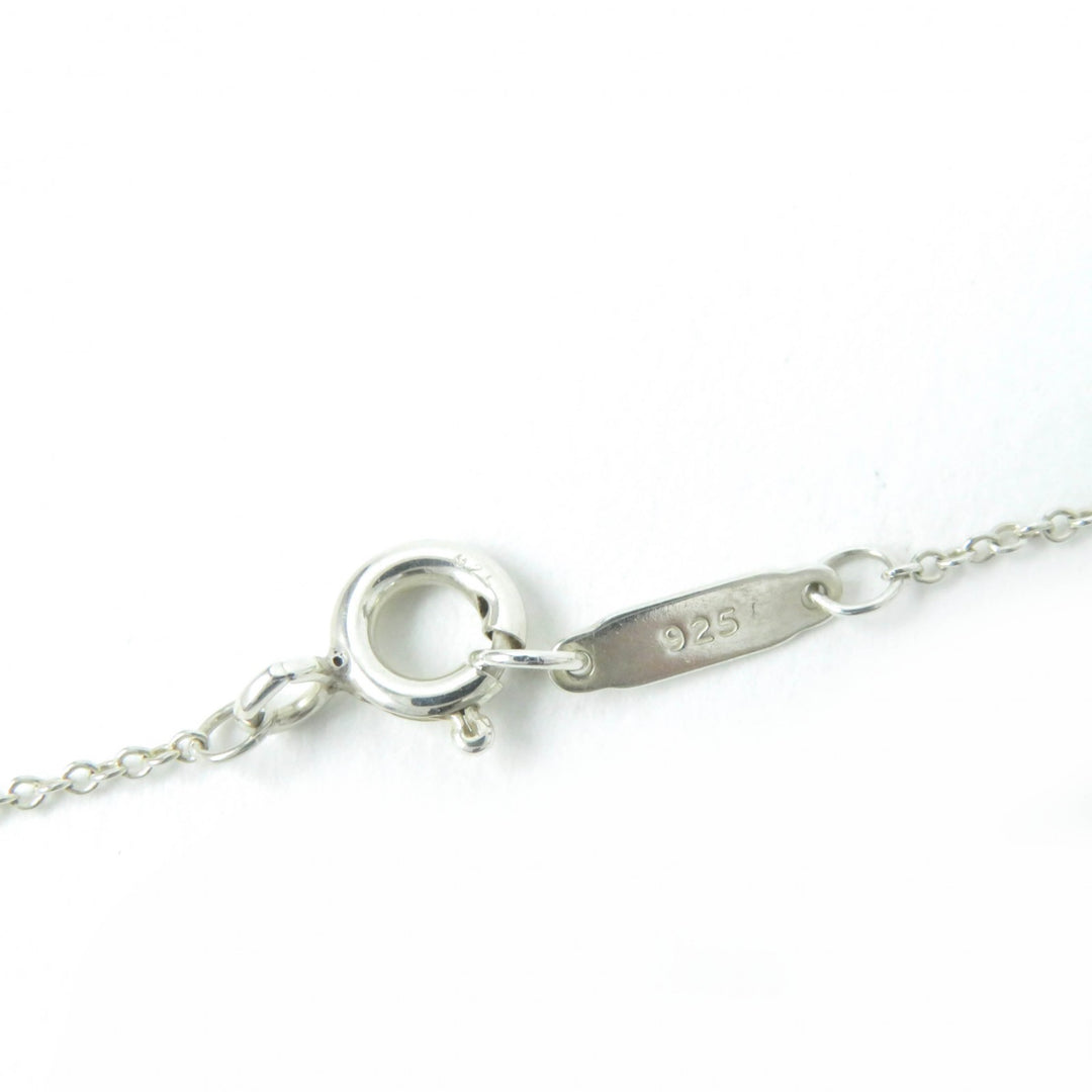 美品☆TIFFANY&amp;Co. ティファニー ヴィンテージ ドッツハート ネックレス 希少 オールドティファニー SV925 5Pピンクサファイア 重量3.8g