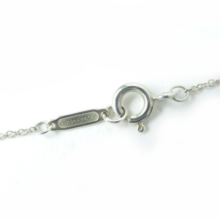 美品☆TIFFANY&amp;Co. ティファニー ヴィンテージ ドッツハート ネックレス 希少 オールドティファニー SV925 5Pピンクサファイア 重量3.8g