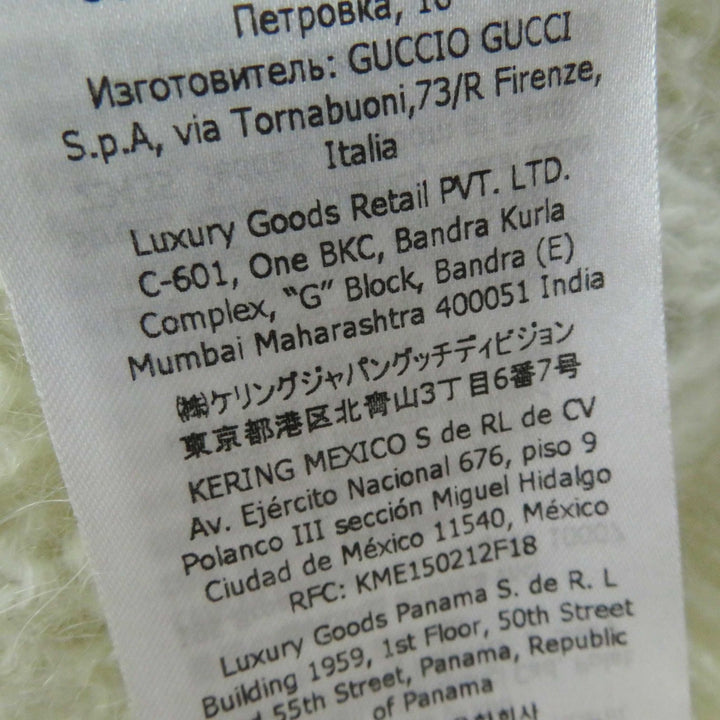 未使用品◎GUCCI グッチ adidas アディダス 713023 モヘア トレフォイル タートルネック クロップド丈 長袖 ニット ホワイト XS 正規品