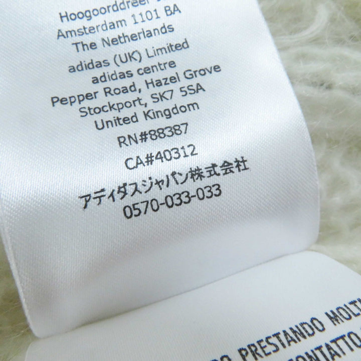 未使用品◎GUCCI グッチ adidas アディダス 713023 モヘア トレフォイル タートルネック クロップド丈 長袖 ニット ホワイト XS 正規品