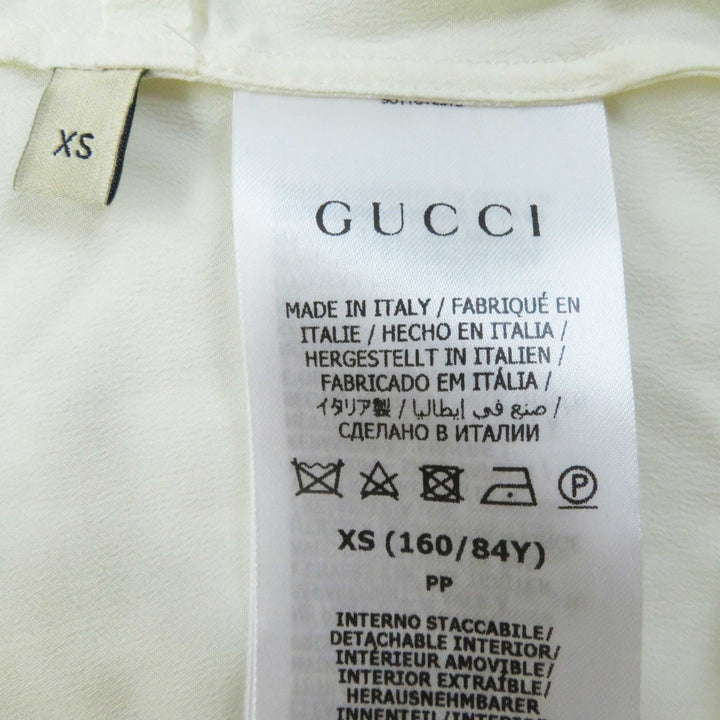 未使用品◎GUCCI グッチ adidas アディダス 713023 モヘア トレフォイル タートルネック クロップド丈 長袖 ニット ホワイト XS 正規品