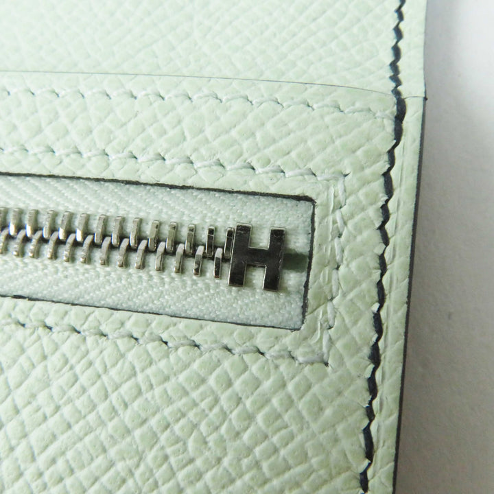 未使用品◎HERMES エルメス ベアンスフレ ヴェルソ ブルードプリュス／ヴェールフィズ シルバー金具 ヴォーエプソン 長財布 W刻印 箱付き