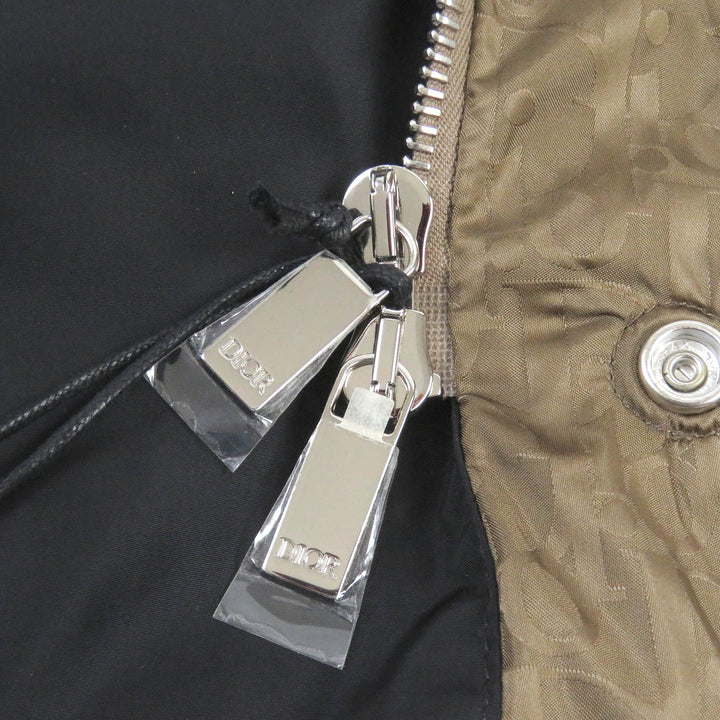 未使用品□DIOR ディオール オム 22AW 293C436A4462 オブリーク ロゴワッペン WZIP ダウンジャケット マロン 48 イタリア製 正規品