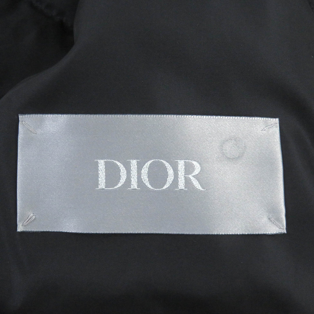 未使用品□DIOR ディオール オム 22AW 293C436A4462 オブリーク ロゴワッペン WZIP ダウンジャケット マロン 48 イタリア製 正規品