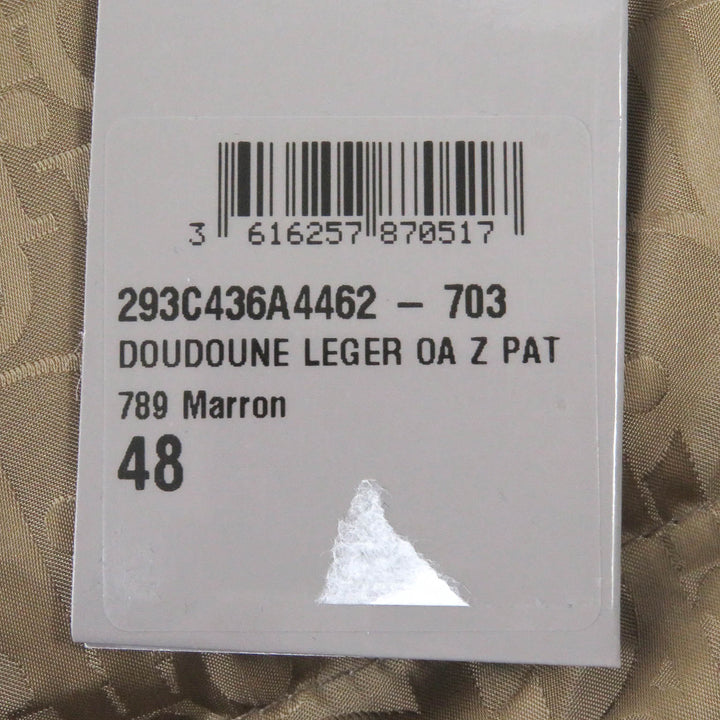 未使用品□DIOR ディオール オム 22AW 293C436A4462 オブリーク ロゴワッペン WZIP ダウンジャケット マロン 48 イタリア製 正規品