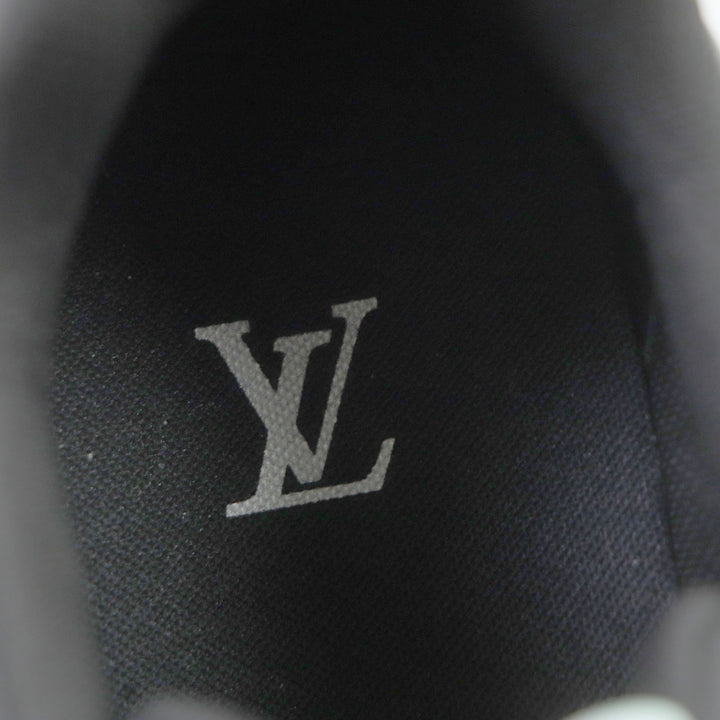 美品▼LOUIS VUITTON ルイヴィトン NIGO LVトレイナーライン ラバーチャーム付 レザー スニーカー ブラック レッド 6 イタリア製 メンズ