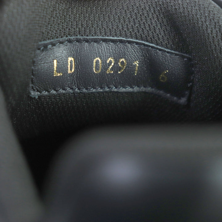 美品▼LOUIS VUITTON ルイヴィトン NIGO LVトレイナーライン ラバーチャーム付 レザー スニーカー ブラック レッド 6 イタリア製 メンズ