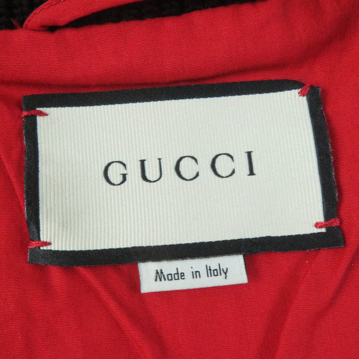 美品☆GUCCI グッチ 19AW 519455 ラムスキン GUCCYバックロゴ ボンバージャケット ゴールド 38 イタリア製 正規品 レディース