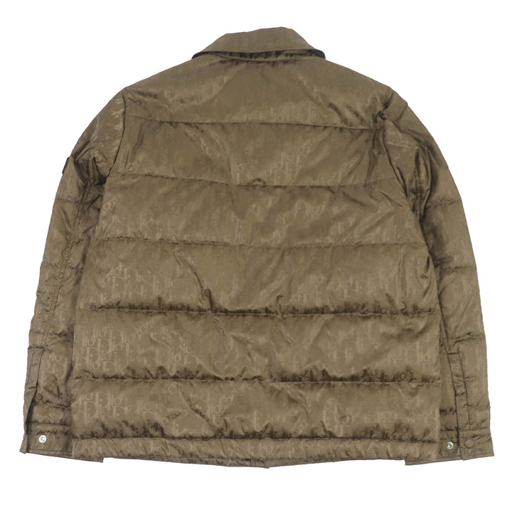 未使用品□DIOR ディオール オム 22AW 293C436A4462 オブリーク ロゴワッペン WZIP ダウンジャケット マロン 48 イタリア製 正規品